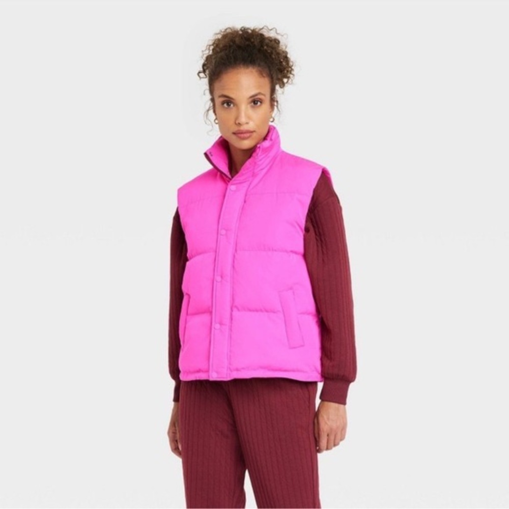 a new day Hot Pink Puffer Vest